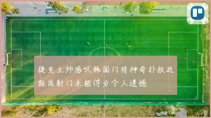 捷克主帅感叹韩国门将神奇扑救近距离射门未能得分令人遗憾